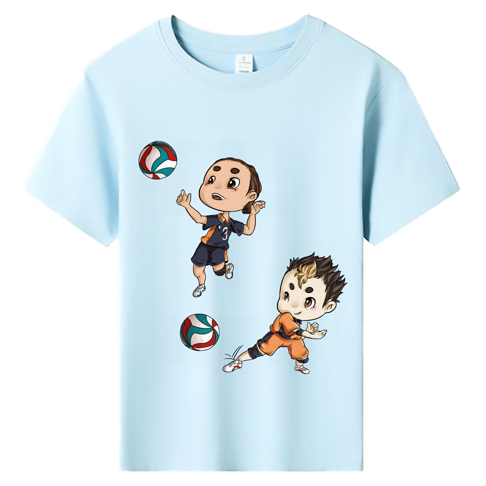 （画像用） ハイキュー!! Haikyu!! 綿100％キッズTシャツ（フロントプリント）